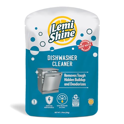 Lemi Shine Dishwasher Cleaner - Powerful Citric Acid, Fresh Lemon Scent, Biodegradable - 1 Count