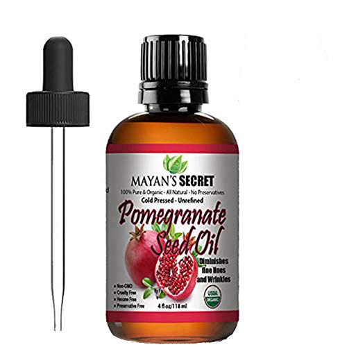 Mayan's Secret Pomegranate Seed Oil - USDA Organic Skin & Hair Repair, 4oz Cold Pressed