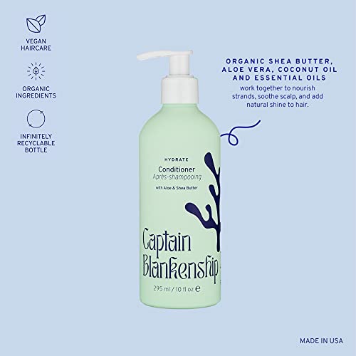 Captain Blankenship Hydrate Conditioner - Moisturizes & Softens, Organic Ingredients - 10 Fl Oz