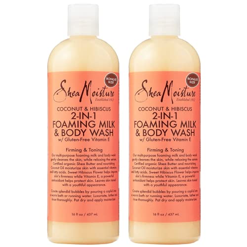 Shea Moisture Bubble Bath - Moisturizing Coconut & Hibiscus, Nourishing Oils - Family Size 2x16oz