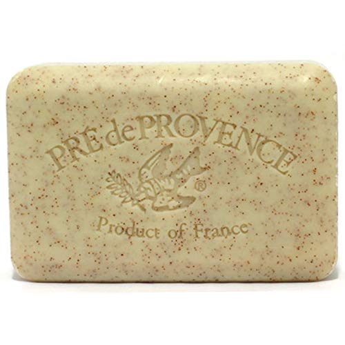 Pre de Provence Soap Set - Honey Almond Scent, Exfoliating Bar, 12 x 250g