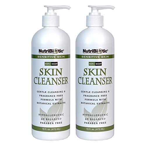 NutriBiotic Facial Cleanser - Gentle pH Balanced Formula for Sensitive Skin, 16 Oz Twin Pack