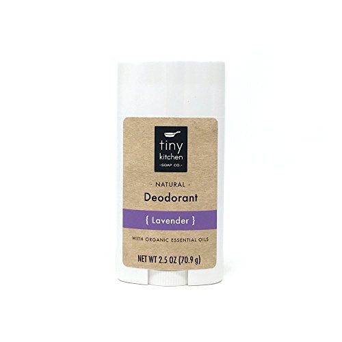 All Natural Deodorant - Lavender Scent, Organic Ingredients, Handmade in the USA - 2.5oz