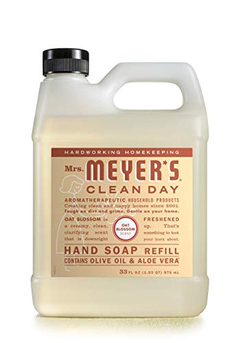 Mrs. Meyer's Hand Soap Refill - Nourishing with Aloe & Olive Oil, Oat Blossom Scent - 33oz