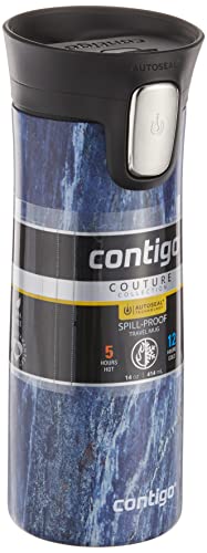 Contigo Pinnacle Insulated Travel Mug - Keeps Drinks Hot or Cold, Leak-Proof Lid - 14oz Blue Slate