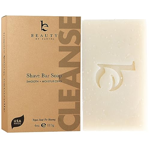 Beauty by Earth Organic Bar Soap - Moisturizing Shave Bar, Natural Ingredients, Handmade - 4oz