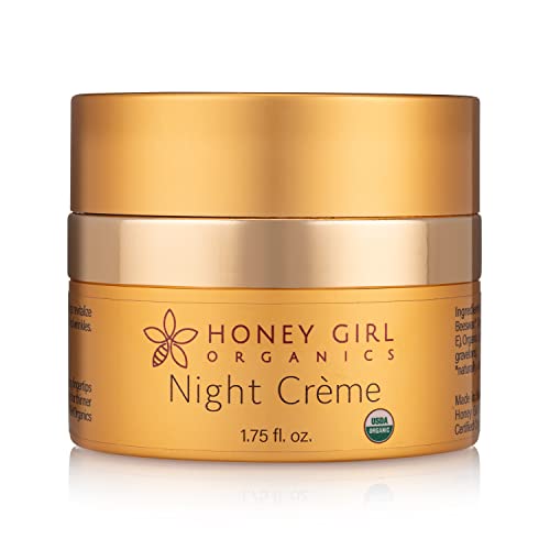 Honey Girl Organics Night Creme - Nourishing Hydration, USDA Certified Organic - 1.75oz