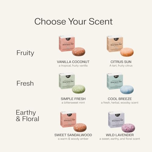 The Earthling Co. Shampoo Bar - Boost Hair Growth, Hydrate & Volumize - Vanilla Coconut, 3 oz