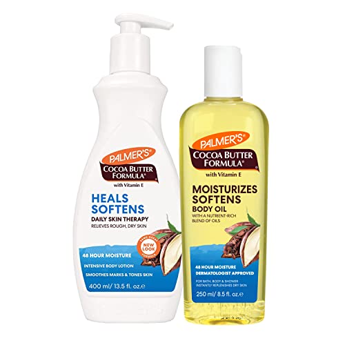 Palmer's Cocoa Butter Body Lotion Set - 48-Hour Hydration, Scars & Stretch Marks Relief - 12oz