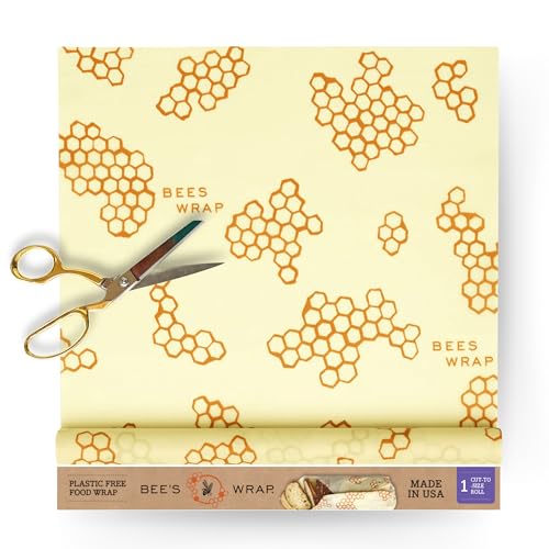 Bee's Wrap Reusable Beeswax Food Wrap - All-Natural, Washable, Cut-to-Size Roll - 14in x 52in