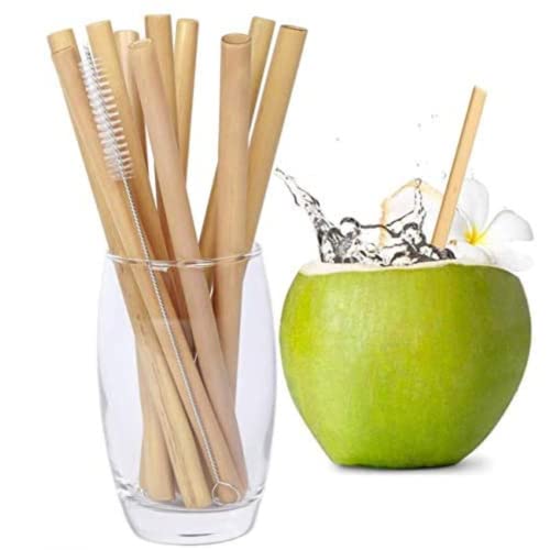 BOONBOO Bamboo Straws - Tasteless & Odorless, BPA-Free, Compostable - 16 Reusable Straws