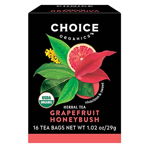 Choice Organics Grapefruit Honeybush Tea - Naturally Caffeine-Free, USDA Organic - 48 Bags