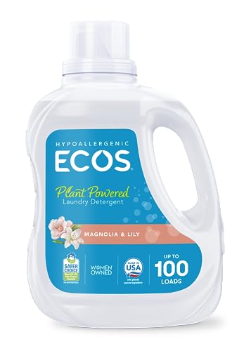 ECOS Concentrated Laundry Detergent - Hypoallergenic, Plant-Powered, EPA Safer Choice - 100 Fl Oz