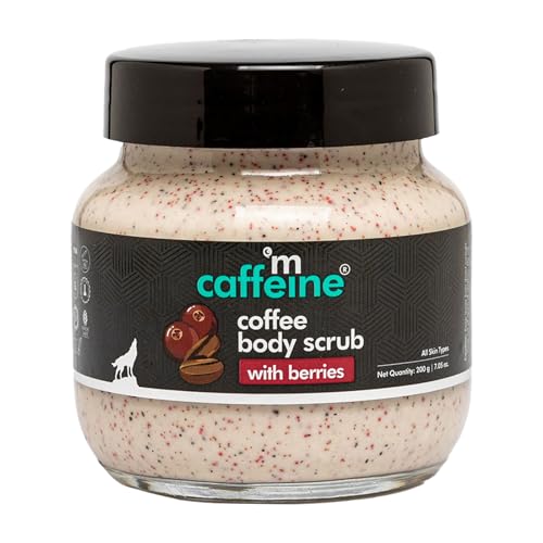 mCaffeine Coffee Body Scrub - Gently Exfoliates, Moisturizes with Berries Extract - 200g