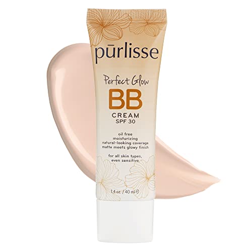 pūrlisse Perfect Glow BB Cream SPF 30 - Hydrates, Evens Skin Tone, Antioxidant-Rich - Fair 1.4oz