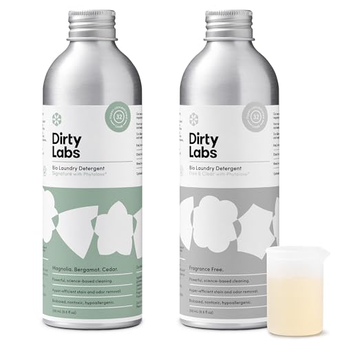 Dirty Labs Concentrated Laundry Detergent Kit - Nontoxic, Biodegradable, 32 Loads, 8.6 fl oz