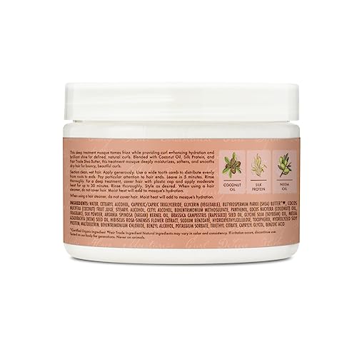 SheaMoisture Hair Mask - Deep Hydration for Curls, Nourishing Shea Butter & Coconut Oil - 11.5oz