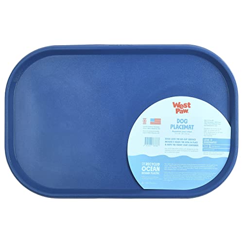 West Paw Seaflex Doggie Placemat - Mess-Free Feeding, Non-Toxic, Dishwasher Safe - 21" x 13.5"