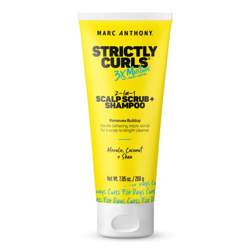 Marc Anthony Scalp Scrub & Shampoo - Deep Cleansing, Nourishing Oils, Curly Hair - 7.05oz