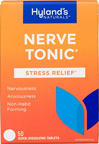 Hyland's Nerve Tonic Allergy Medicine - Natural Stress Relief, Non-Habit Forming - 50 Tablets