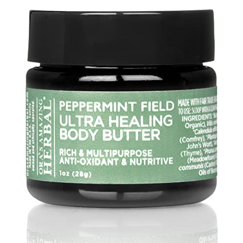 Ora’s Amazing Herbal Body Butter - Ultra Healing Moisturizer with Spearmint & Bergamot - 1 oz