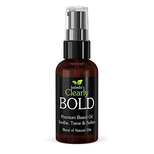 Clearly BOLD Beard Oil - Soothes Dry Skin, Promotes Growth, Vanilla Pine Scent - 2 oz