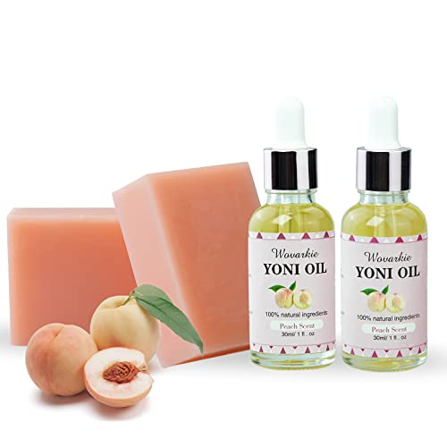 Yoni Soap Bars | Handmade, pH Balanced, Peach Scent, 2 x 5.29oz