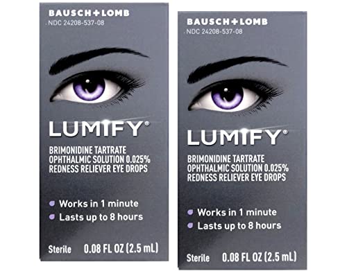 LUMIFY Eye Treatment - Fast Redness Relief, FDA-Approved Formula, 0.08 Fl Oz (2-Pack)