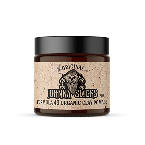 Johnny Slicks Hair Pomade - Firm Hold, Hydrates Skin, Promotes Healthy Growth - 2oz Original Scent