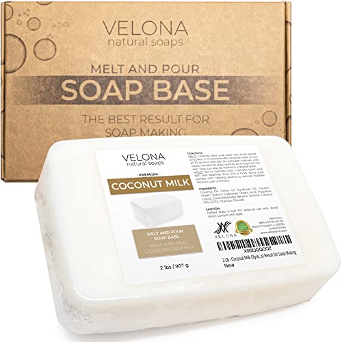 Velona Coconut Milk Glycerin Soap Set - Deep Cleansing, Non-GMO, Cruelty-Free - 2 LB