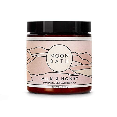 Moon Bath Milk + Honey Sea Salts - Nourishing Detox, Exfoliating & Calming, 8oz