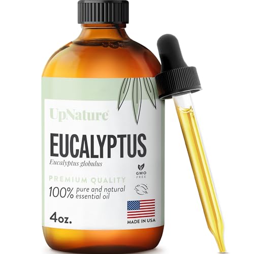 UpNature Eucalyptus Essential Oil - Purifying Aroma, Therapeutic Quality - 4oz