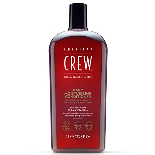 American Crew Conditioner for Men - Restores & Strengthens, Vegan Formula, Citrus Mint - 33.8 Fl Oz