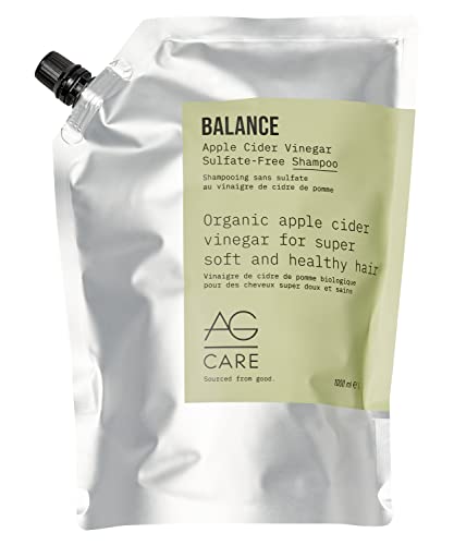 AG Hair BALANCE Apple Cider Vinegar Shampoo - Nourishes & Clarifies, Vegan & Sulfate-Free - 1L