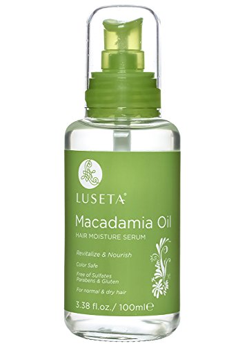 Luseta Macadamia Oil Hair Moisture Serum - Nourishing, UV Protection, Color Safe - 3.38oz