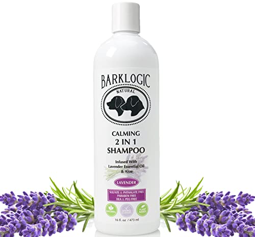 BarkLogic 2-in-1 Dog Shampoo & Conditioner - Cleans & Conditions, Lavender Scent - 16 fl oz