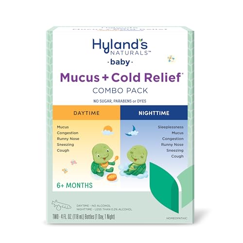 Hyland's Baby Cold & Flu Relief - Natural Cough, Mucus, and Congestion Support - 8 Fl Oz