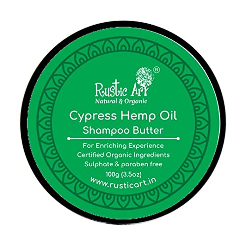 Rustic Art Cypress Hemp Oil Shampoo - Hydrating, Reduces Hair Fall, Travel Ready - 3.5 Oz