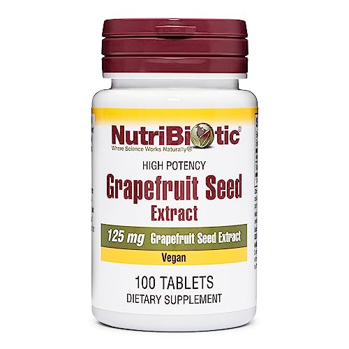 NutriBiotic Grapefruit Seed Extract Tablets - Immune Support, Vegan, Non-GMO - 125mg, 100 Count