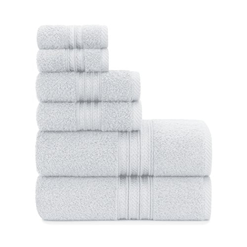 Briarwood Home Towel Set - Ultra Soft, Highly Absorbent, OEKO-TEX Certified - Light Grey, 6 Pieces