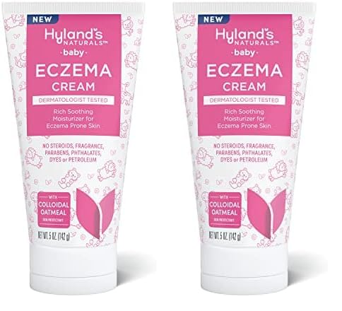 Hyland's Baby Eczema Cream - Soothing Moisturizer with Colloidal Oatmeal, 5oz (Pack of 2)