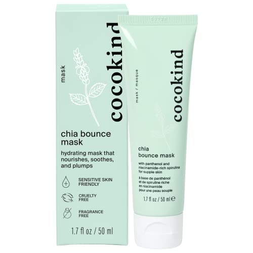 Cocokind Chia Bounce Mask - Hydrating Gel for Even Skin Tone, Cruelty-Free - 2.5oz