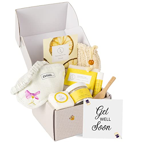 Lizush Bath & Body Gift Set - Luxurious Self-Care Essentials, All-Natural - 6 Piece Set