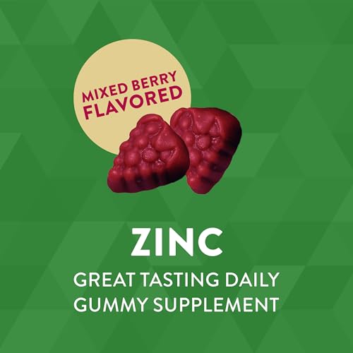 Zinc Gummies | Daily Immune Support, 100% Daily Value Zinc, Mixed Berry Flavor, 120 Count