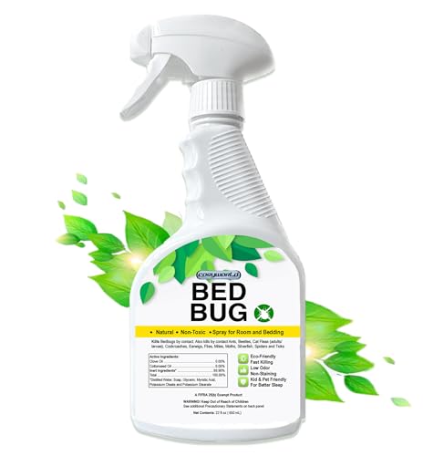 Cosyworld Pest Control Spray - Fast Bed Bug Killer, Non-Toxic, Child & Pet Safe - 22 oz