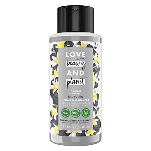 Love Beauty And Planet Clarifying Shampoo - Detox Charcoal & Bergamot, Vegan Formula - 13.5oz