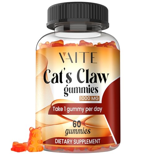 NutraBoost Cat's Claw 1000 mg Gummies - Immune & Joint Support, Organic Ingredients - 60 Count