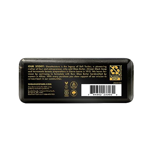 SheaMoisture African Black Bar Soap - Cleanses & Moisturizes Troubled Skin, 8 oz