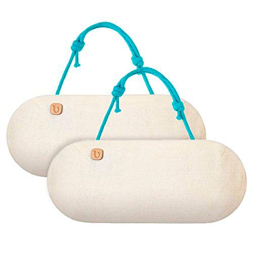 PURGGO Car Air Purifying Bag - 100% Natural Odor Eliminator, Lasts 365+ Days - 2 Pack, Beige