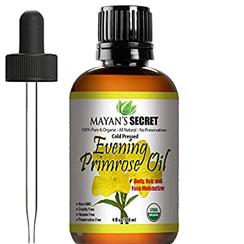 Mayan's Secret Evening Primrose Oil - Nourishes Skin & Hair, USDA Certified Organic - 4oz